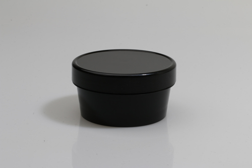 크림 PP 50g 원형검정용기