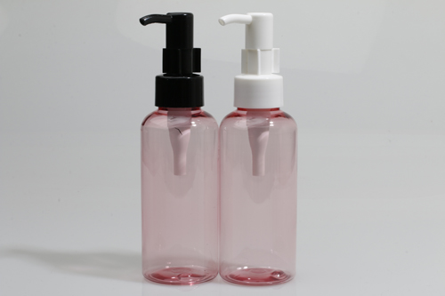 오일펌프 PET 120ml 원형분홍투명용기