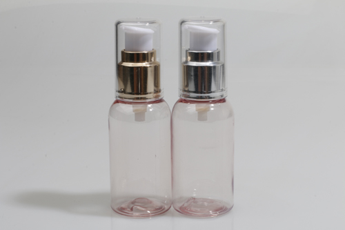 금속에센스펌프 PET 50ml 원형핑크투명용기