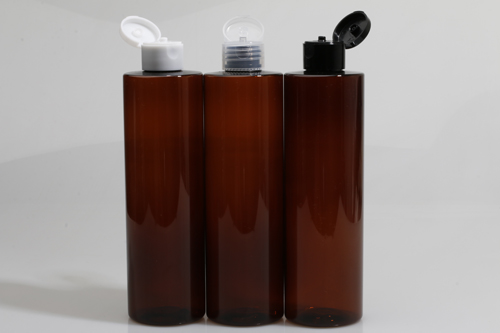 원터치캡 PET 300ml 원형각갈색용기(L)