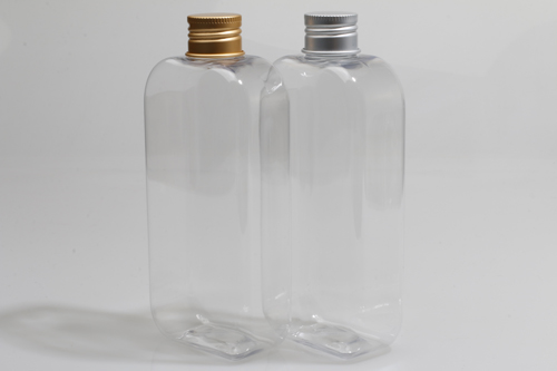 금속캡 PET 300ml 사각납작투명용기