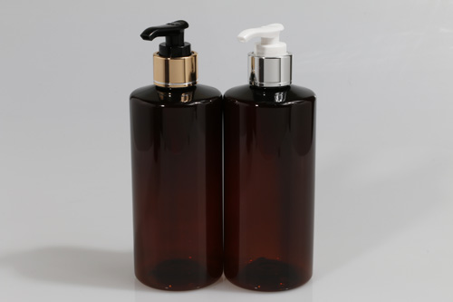 금속디스펜서 PET 300ml 원형갈색용기(A)