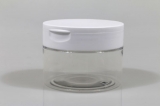 원터치캡크림 PET 300ml 원형투명용기(리드포함)