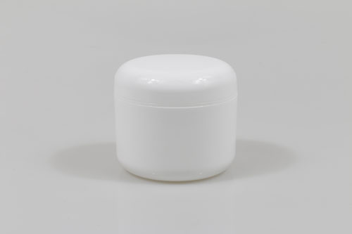크림 PP 100G 이중원형백색용기 (리드포함/용기유광)