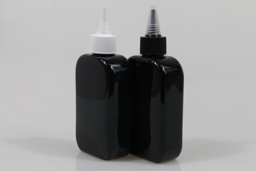 뾰족캡 PET 200ml 사각납작검정용기(F)
