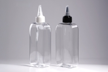 뾰족캡 PET 250ml 사각납작투명용기
