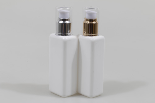 금속에센스펌프 PET 100ml 사각납작백색용기(L)