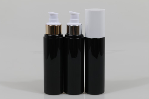 오버캡(백색)금속에센스펌프 PET 100ml 원형검정용기