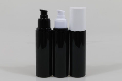 오버캡(백색)에센스펌프 PET 100ml 원형검정용기
