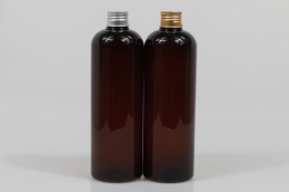 금속캡 24&Oslash; PET 500ml 원형갈색용기(L)
