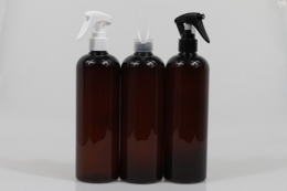 미니건스프레이 24&Oslash; PET 500ml 원형갈색용기(L)