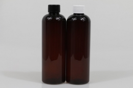 안전캡 24&Oslash; PET 500ml 원형갈색용기(L)