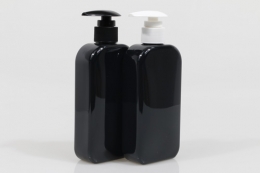디스펜서(M) PET 250ml 사각납작검정용기