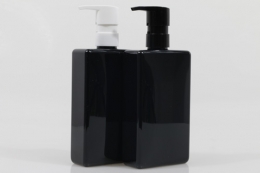 오일펌프(M) PET 330ml 사각납작검정용기