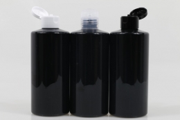 원터치캡 PET 300ml 원형검정용기(A)