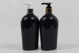 금속디스펜서 PET 300ml 납작타원검정용기