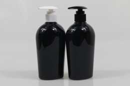 디스펜서(M) PET 300ml 납작타원검정용기
