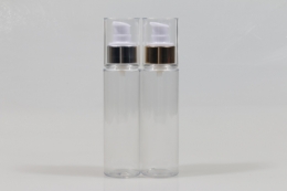 오버캡(투명)금속에센스펌프 PET 100ml 원형투명용기
