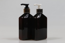 금속디스펜서 PET 220ml 사각납작갈색용기(A)