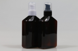 에센스펌프 PET 220ml 사각납작갈색용기(A)
