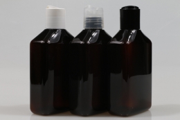 프레스캡 PET 220ml 사각납작갈색용기(A)