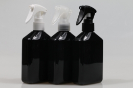 미니건스프레이 PET 220ml 사각납작검정용기(A)