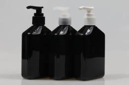 디스펜서 PET 220ml 사각납작검정용기(A)