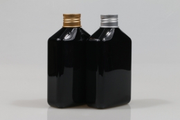 금속캡 PET 220ml 사각납작검정용기(A)