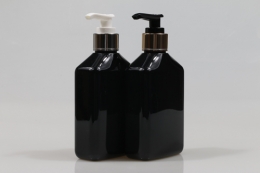 금속디스펜서 PET 220ml 사각납작검정용기(A)