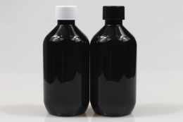 안전캡 PET 500ml 원형오일갈색용기(A)