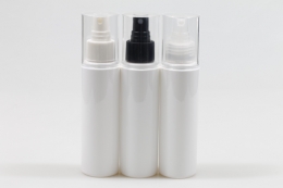 오버캡(투명)스프레이 PET 100ml 원형백색용기