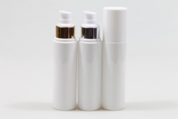 오버캡(백색)금장에센스 PET 100ml 원형백색용기