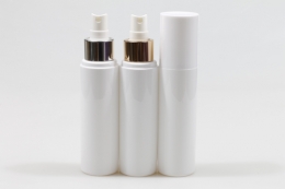 오버캡(백색)금속스프레이 PET 100ml 원형백색용기