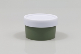 크림 PP 100g 원형그린용기(리드포함)