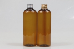 금속캡 PET 400ml 원형갈색용기(LR)
