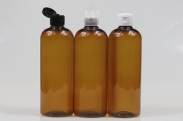 원터치캡 PET 400ml 원형갈색용기(LR)