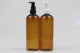 오일펌프 PET 400ml 원형갈색용기(LR)