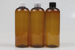 일반캡(톱니) PET 400ml 원형갈색용기(LR)