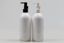 오일펌프 PET 390ml 원형백색용기