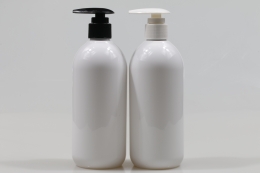 디스펜서(M) PET 390ml 원형백색용기