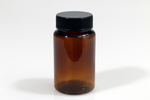 일반제약캡(검정) PET 100ml 원형갈색용기