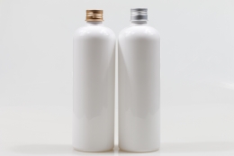 금속캡 24&Oslash; PET 500ml 원형백색용기(L)