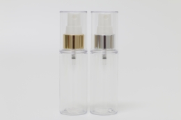 오버캡(투명)금속스프레이 PET 50ml 원형투명용기