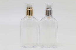 금속에센스펌프 PET 100ml 투명납작용기(A)