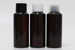 일반이중캡(D) PET 150ml 원형진갈색A형용기
