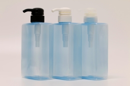 디스펜서 PET 500ml 사각납작연하늘용기(Y)