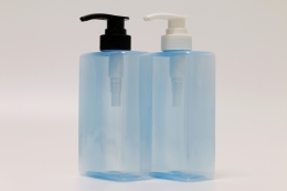디스펜서(M3/톱니) PET 500ml 사각납작연하늘용기(Y)