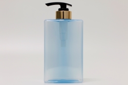 금속디스펜서 PET 500ml 사각납작연하늘용기(Y)