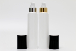 오버캡(검정) 금속에센스펌프 PET 120ml 원형백색용기
