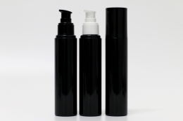 오버캡(검정)에센스펌프 PET 120ml 원형검정용기